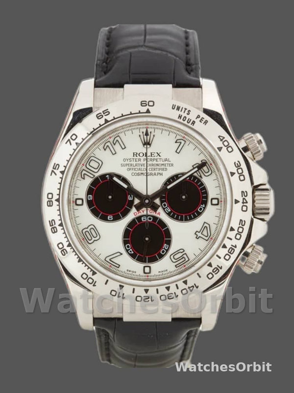 Rolex Daytona 116519 White Dial Black Eyes 40mm Mens Replica Watch