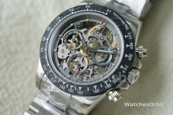 Rolex Daytona 116520 ADG Skeleton Dial Steel Bracelet Steel Case Replica Watch