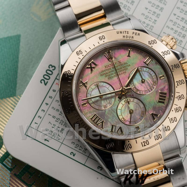 Rolex Daytona 116523 Stainless steel Black MOP Dial 40mm Mens Replica Watch