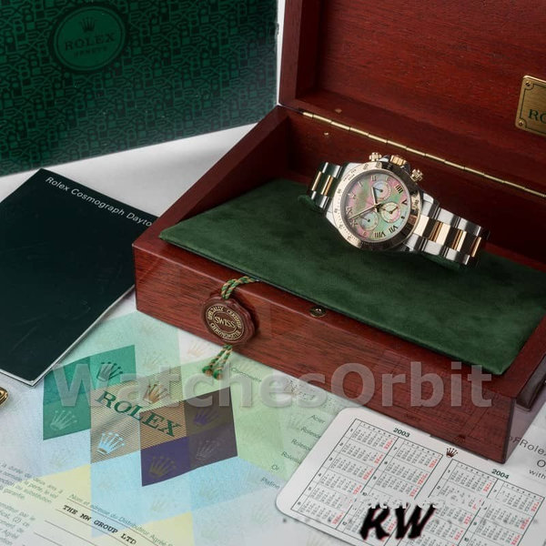 Rolex Daytona 116523 Stainless steel Black MOP Dial 40mm Mens Replica Watch