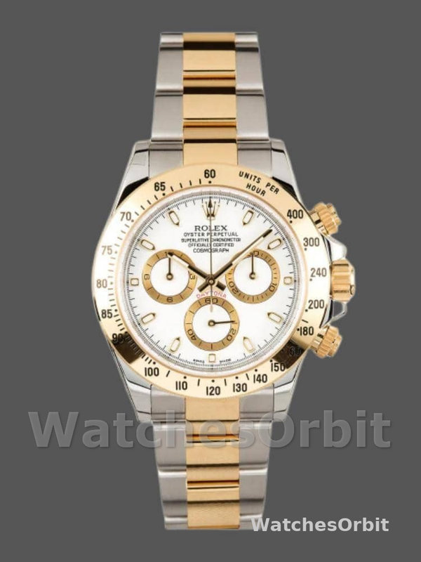Rolex Daytona 116523 Stainless steel White Dial 40mm Mens Replica Watch