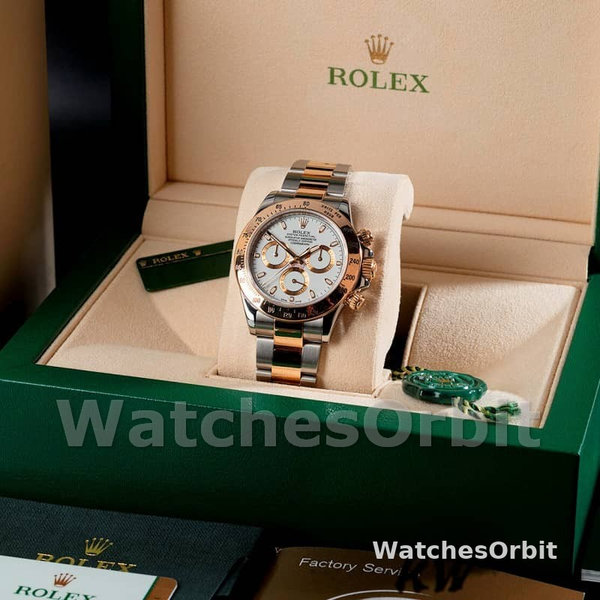 Rolex Daytona 116523 Stainless steel White Dial 40mm Mens Replica Watch