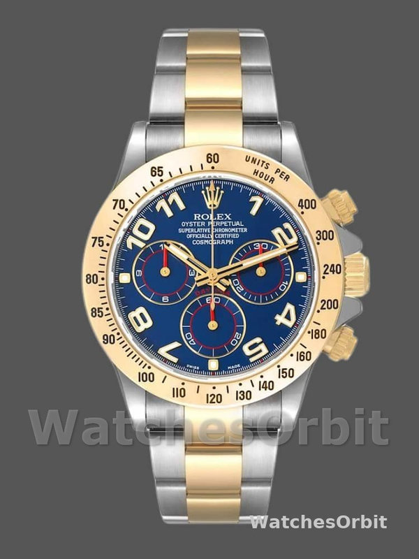 Rolex Daytona 116523 Steel Yellow Gold Blue Racing Dial 40mm Mens Replica Watch