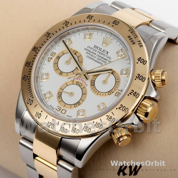 Rolex Daytona 116523 White Diamond Dial 40mm Mens Replica Watch