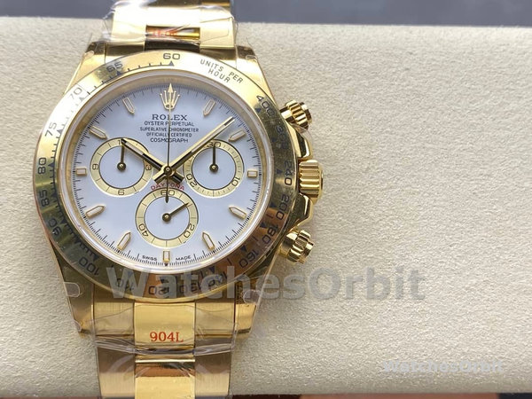 Rolex Daytona 126508 0001 18K Yellow gold White Dial Replica Watch