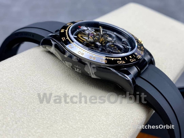 Rolex Daytona Blaken Black 1:1 Mirror Skeleton Dial 40mm Men's Watch