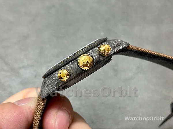 Rolex Daytona Cosmograph DIW Carbon Case Skeleton Dial Brwon Nylon Strap