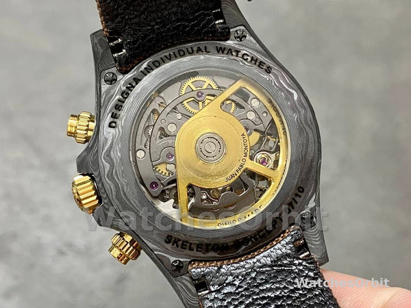 Rolex Daytona Cosmograph DIW Carbon Case Skeleton Dial Brwon Nylon Strap
