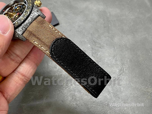 Rolex Daytona Cosmograph DIW Carbon Case Skeleton Dial Brwon Nylon Strap