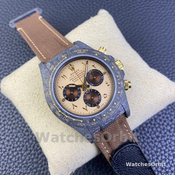 Rolex Daytona DIW Desert Eagle Arabic Carbon Fiber Customised Cream Dial 40 mm