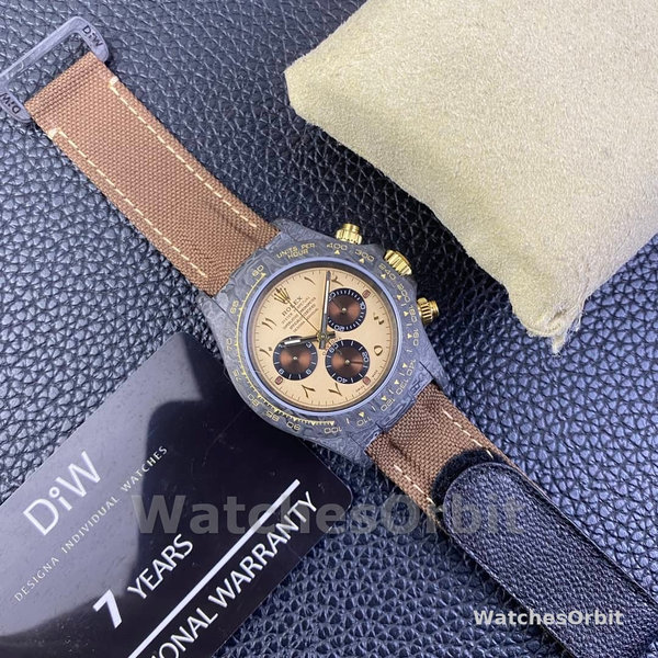 Rolex Daytona DIW Desert Eagle Arabic Carbon Fiber Customised Cream Dial 40 mm