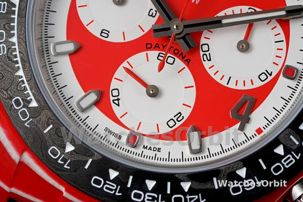 Rolex Daytona Diw x Kakha Kaladze Customised Oyster Red Quartz Carbon Fiber 40mm