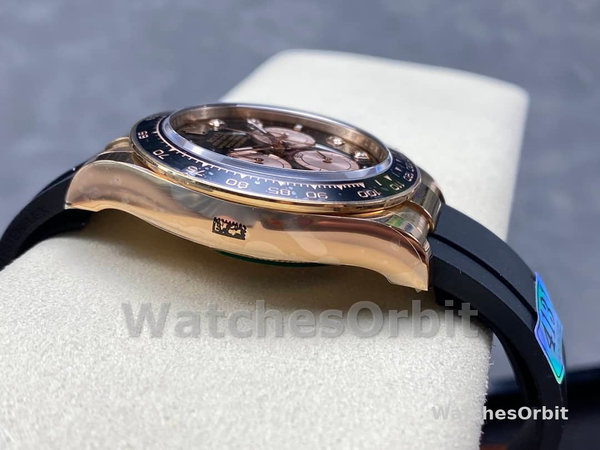 Rolex Daytona Everose Rubber 126515LN 0004 Black Dial Diamond Watch