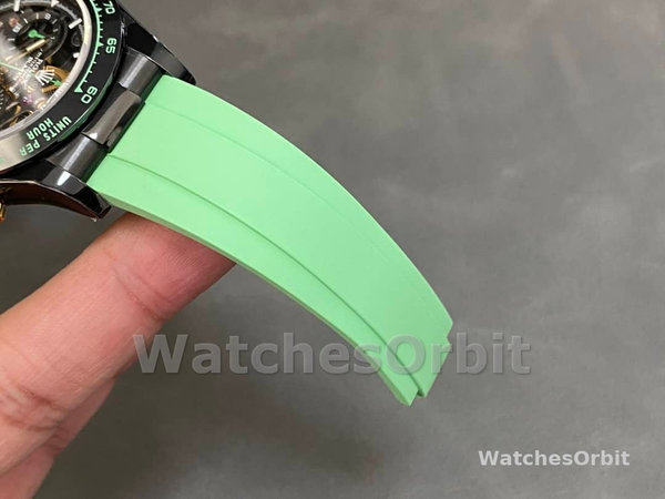 Rolex Daytona PVD Ceramic Bezel GET Best Edition Green Rubber Strap