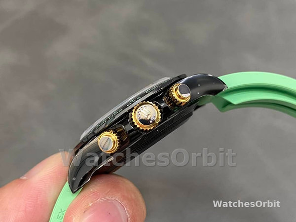 Rolex Daytona PVD Ceramic Bezel GET Best Edition Green Rubber Strap