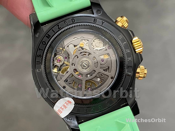 Rolex Daytona PVD Ceramic Bezel GET Best Edition Green Rubber Strap
