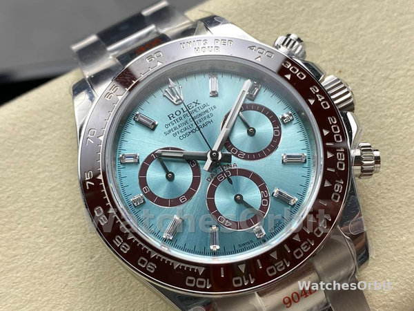 Rolex Platinum Cosmograph Daytona Ice Blue Ice Blue Diamond Baguette Mark 126506 0002