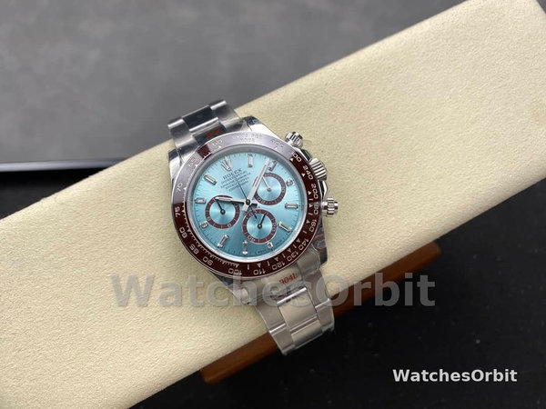 Rolex Platinum Cosmograph Daytona Ice Blue Ice Blue Diamond Baguette Mark 126506 0002