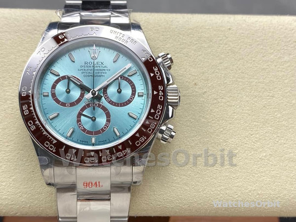 Rolex Platinum Cosmograph Daytona Ice Blue Index Dial Oyster Bracelet 126506 0001