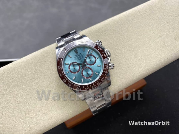 Rolex Platinum Cosmograph Daytona Ice Blue Index Dial Oyster Bracelet 126506 0001