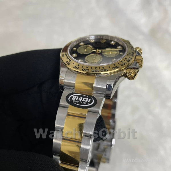 Rolex Two Tone Daytona 126503 0002 Black Diamond Replica Watch