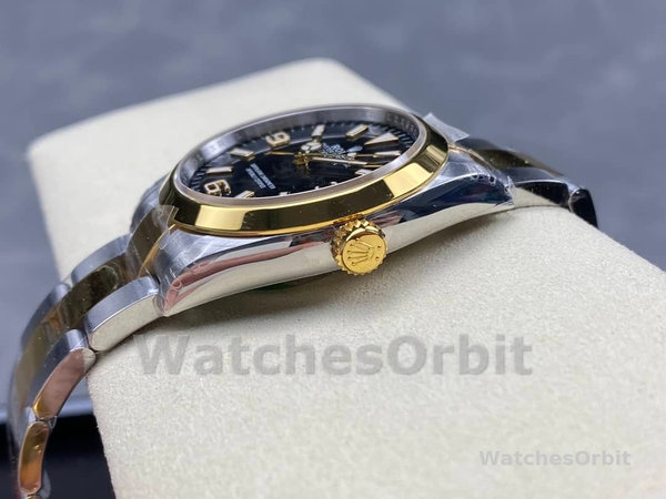 Rolex Explorer 36 Black Dial Yellow Gold M124273 0001 Women's Watch