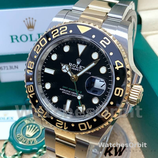 Rolex GMT-Master II 116713LN stainless steel case Black Dial 40mm Mens Replica Watch