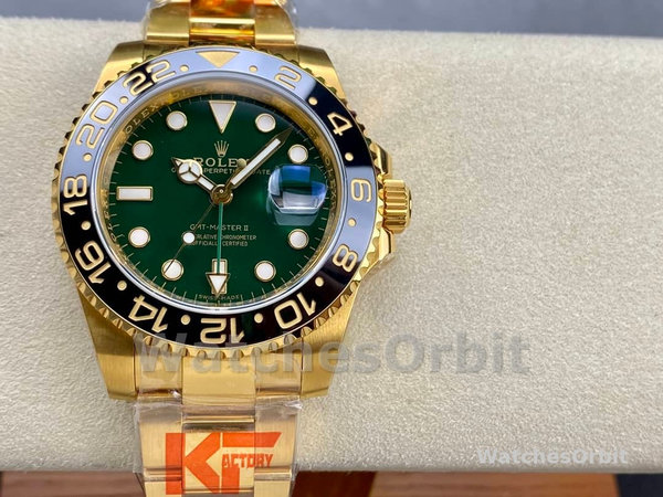 Rolex GMT Master II 116718LN Oyster Bracelet Green Dial 40mm Mens Replica Watch