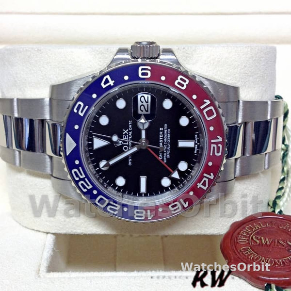Rolex GMT Master II 116719BLRO White Gold Pepsi Black Dial 40mm Mens Replica Watch