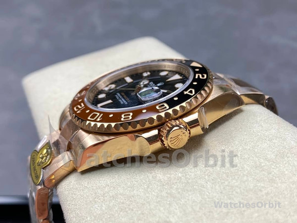 Rolex GMT-Master II 126715CHNR Black Dial Everose case 40MM Mens Replica Watch