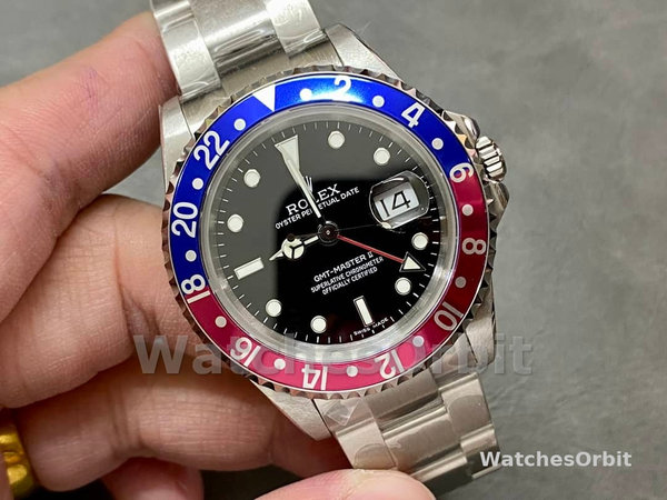 Rolex GMT-Master II 16710 Black Dial Blue Red Pepsi Bezel 40MM Mens Replica Watch