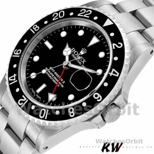 Rolex GMT-Master II 16710 Black Dial Stainless Steel Case 40MM Mens Replica Watch