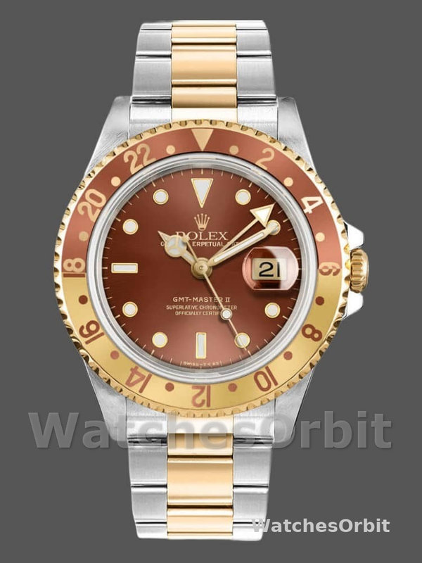Rolex GMT-Master II 16713 White Gold Chocolate Dial 40mm Mens Replica Watch
