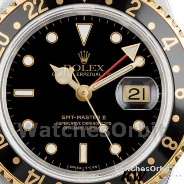 Rolex GMT-Master II 16713LN Oystersteel Yellow Gold Black Dial 40MM Mens Replica Watch