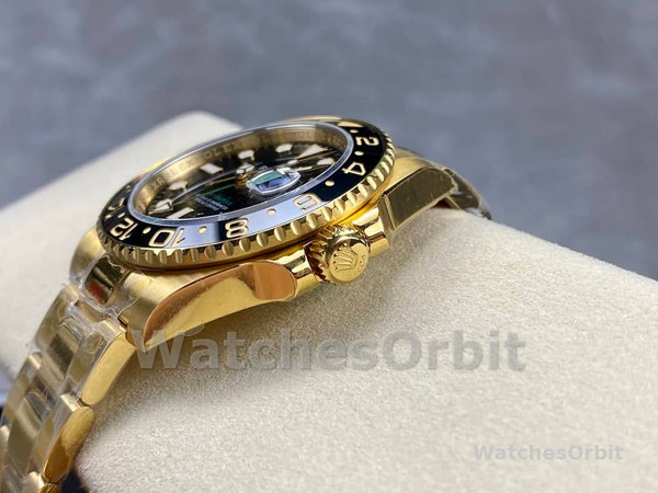 Rolex GMT Master II 40mm Black Dial 116718LN 18k Yellow Gold Men's Watch