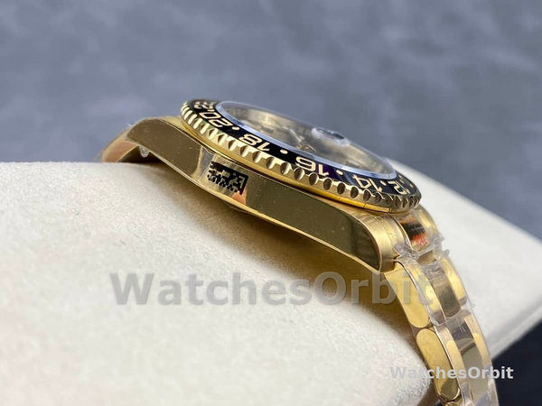 Rolex GMT Master II 40mm Black Dial 116718LN 18k Yellow Gold Men's Watch