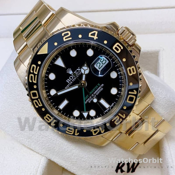 Rolex GMT Master II 40mm m126718grnr 0001 Oyster Bracelet Black Dial Mens Replica Watch
