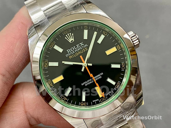 Rolex Milgauss 116400GV Stainless Steel Black Dial 40MM Mens Replica Watch