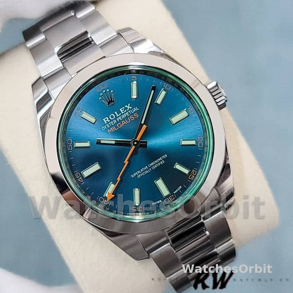 Rolex Milgauss 116400GV Stainless Steel Z-blue Dial 40mm Mens Replica Watch