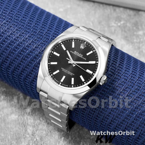 Rolex Oyster Perpetual 114300 Black Dial 39mm Mens Replica Watch