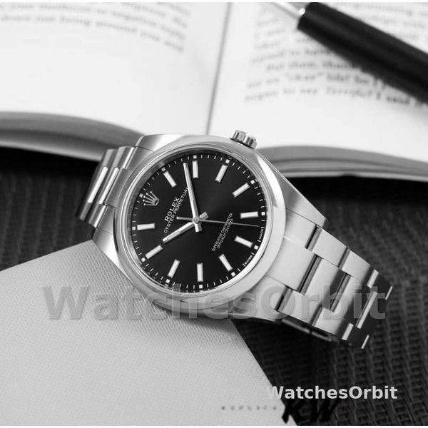 Rolex Oyster Perpetual 114300 Black Dial 39mm Mens Replica Watch