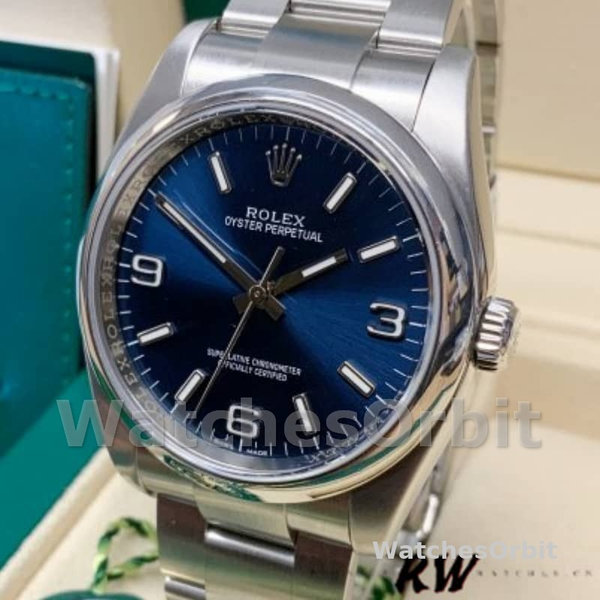 Rolex Oyster Perpetual 116000 Blue Dial 36mm Automatic Unisex Replica Watch