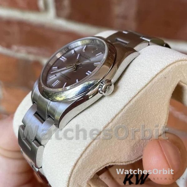 Rolex Oyster Perpetual 116000 Rhodium Grey Dial 36mm Unisex Replica Watch