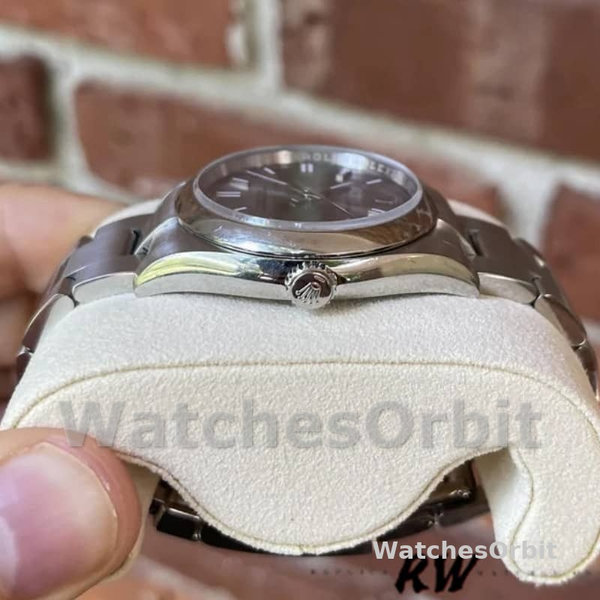 Rolex Oyster Perpetual 116000 Rhodium Grey Dial 36mm Unisex Replica Watch