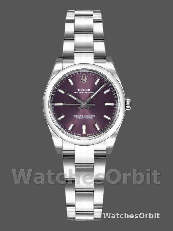 Rolex Oyster Perpetual 176200 Grape Red Dial 26mm Lady Replica Watch