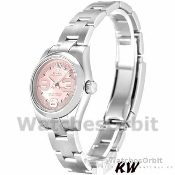 Rolex Oyster Perpetual 176200 Pink Maxi Arabic Dial 26MM Lady Replica Watch