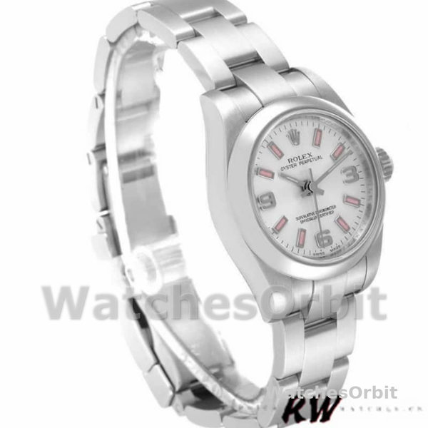 Rolex Oyster Perpetual 176200 Silver Dial Pink Luminous Markers 26MM Lady Replica Watch