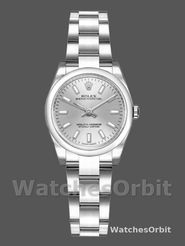 Rolex Oyster Perpetual 176200 Silver Index Stainless Steel 26mm Lady Replica Watch