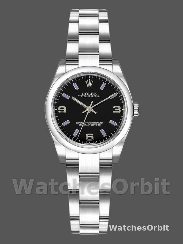 Rolex Oyster Perpetual 176200 Stainless Steel Blue Index Dial 26MM Lady Replica Watch