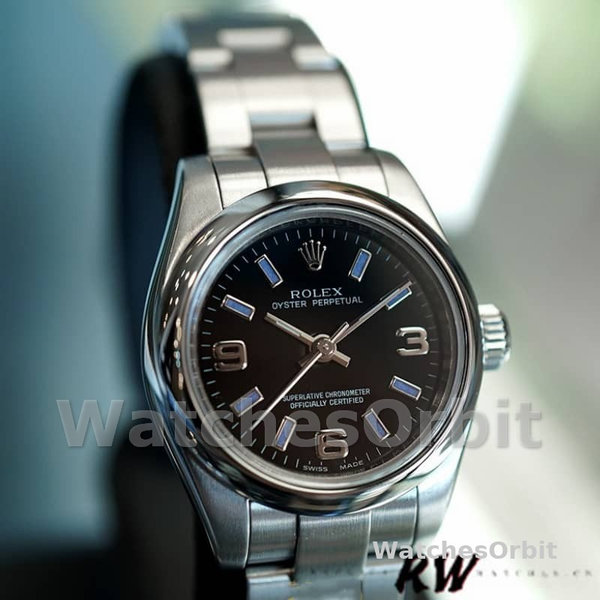 Rolex Oyster Perpetual 176200 Stainless Steel Blue Index Dial 26MM Lady Replica Watch